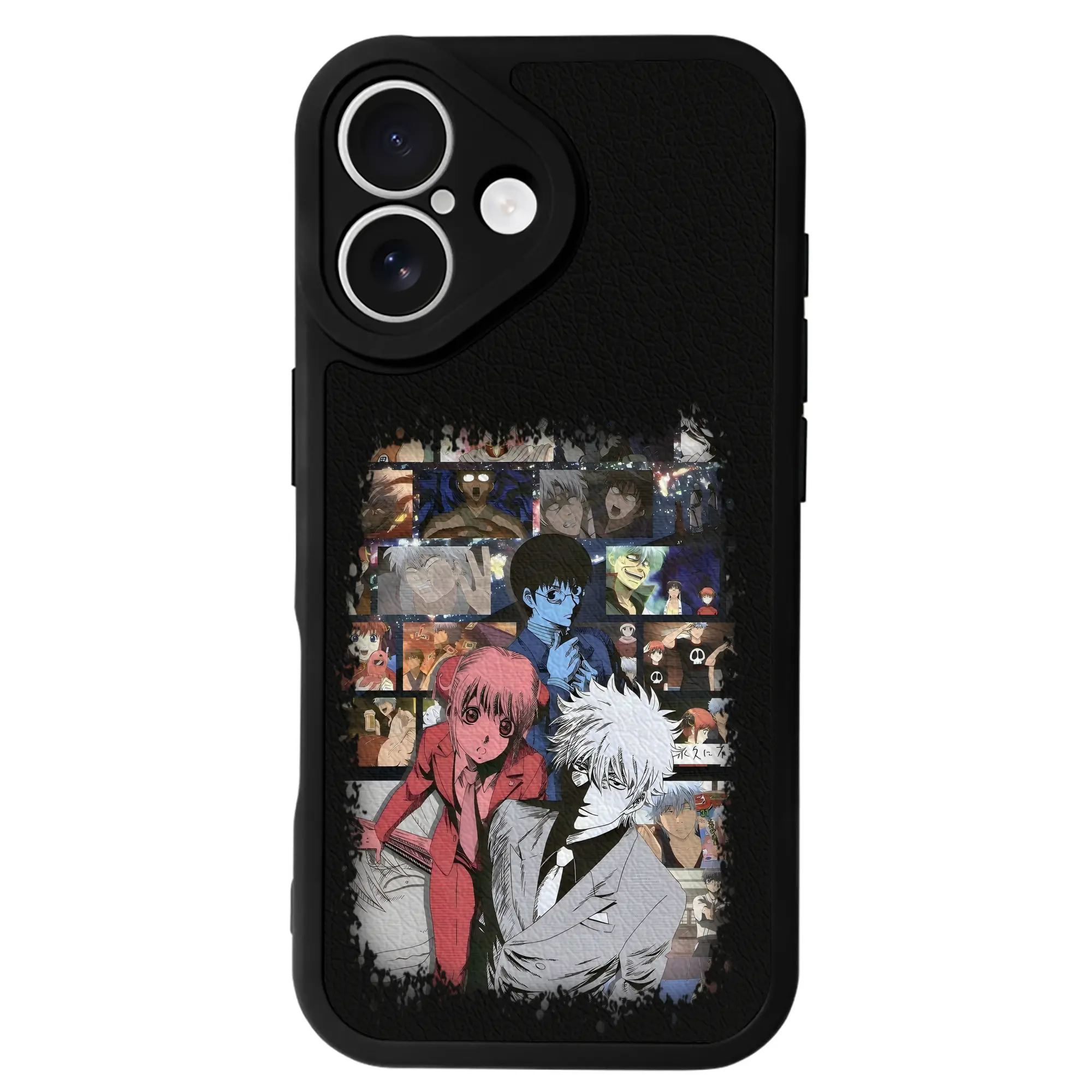 銀魂 グッズ 坂田 銀時 - IPhone 16シリーズ対応 ・ シリコンスマホケース ・ レザー調 ・ 高精度フィット ・ 耐衝撃 ・ ワイヤレス充電対応 ・ 精密カット